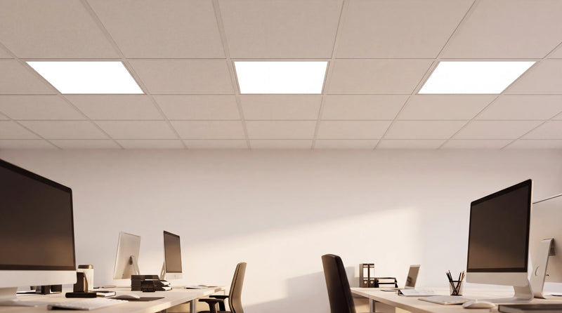 Büro mit LED-Panels, blendfrei bei 4000 Kelvin